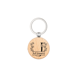 Sleutelhanger van hout graveren