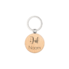 Houten sleutelhanger met gravure