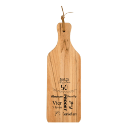 Borrelplank graveren rubberwood